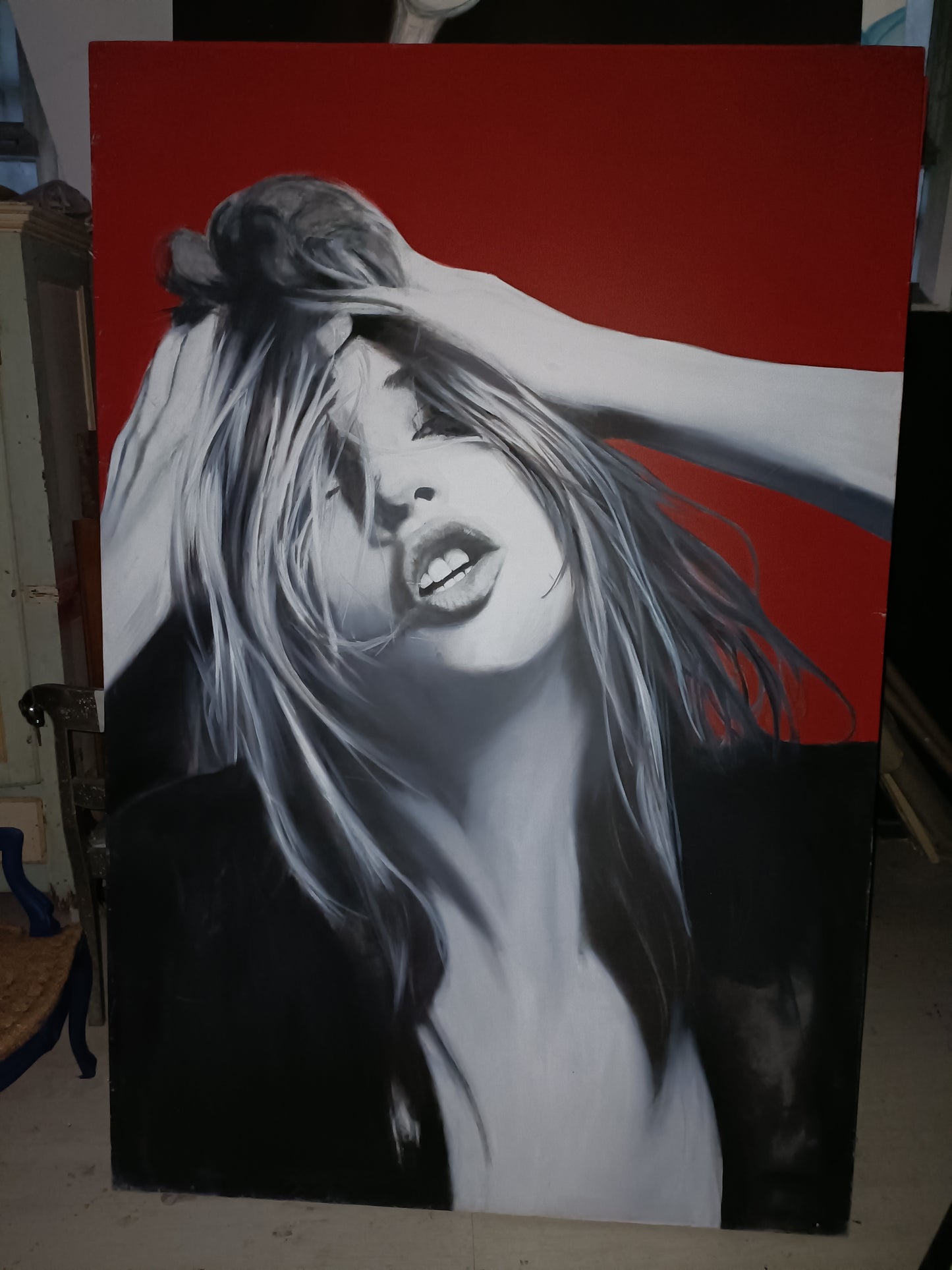 Kate Moss painting